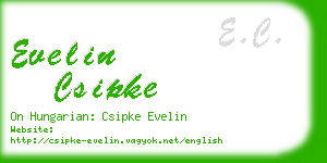 evelin csipke business card